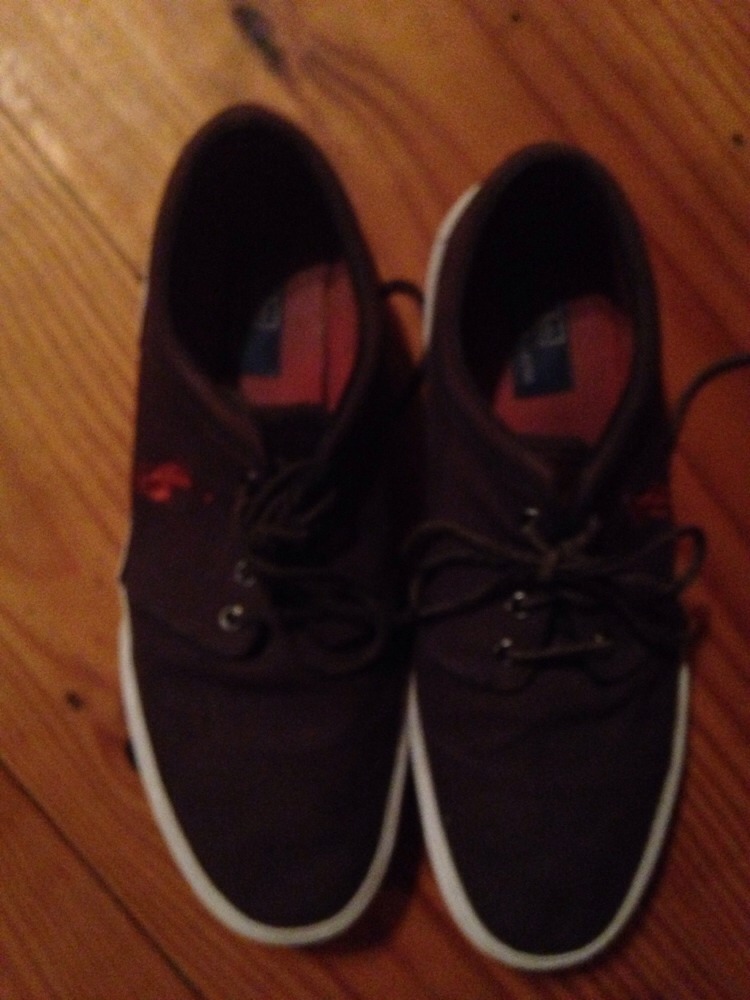 POLO RALPH LAUREN Mens sneakers 12D casual brown canvas shoes pony logo