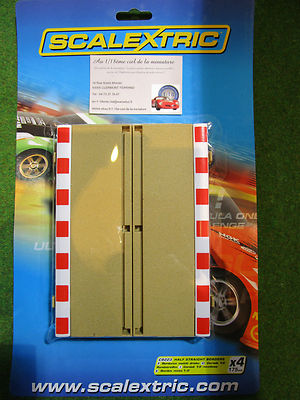 LOT OF 4 HALF RIGHT EDGE BARRIERS 175mm to 1/32 SCALEXTRIC C8223 SLOT Circuit