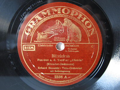 78rpm ERHARD BAUSCHKE - Blindekuh / Dort, wo du hingehst - FOXTROT SELTEN !