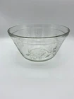 Vintage Federal Glass Spring Blossom Clear Glass 9" Nesting Bowl
