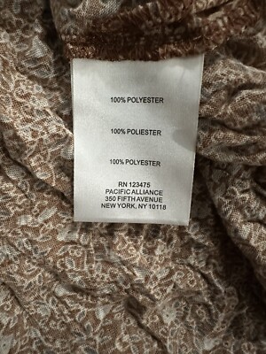 る〜か　ブラウン Frye & Co Monica Floral Boho Long Sleeve Top Size 2XL Brand New | eBay