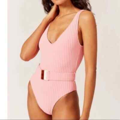 Solid & Striped The Michelle Belted One Piece Swimsuit Rose Size Medium NWD !!!!