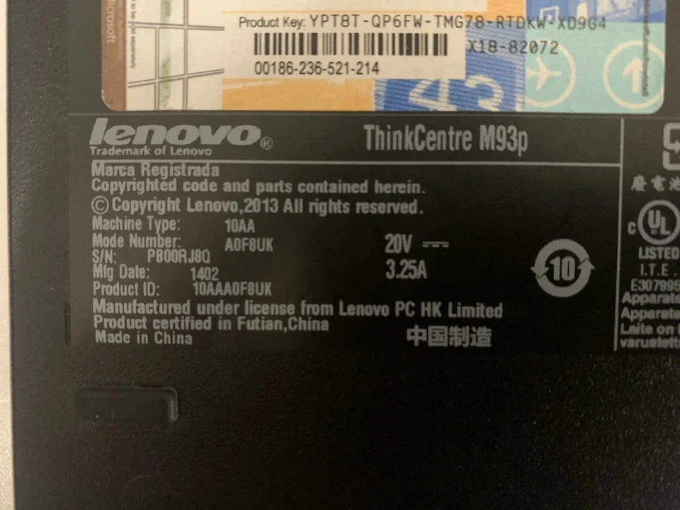 Lenovo ThinkCentre M93P i5-4570T 16GB RAM, 256GB SSD, WIN 10 PRO - Image 4 of 4