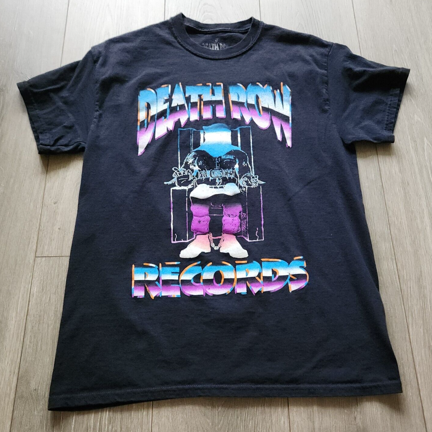 FILA T shirt Death Row Records adulto M nera giunzione a increspature uomo