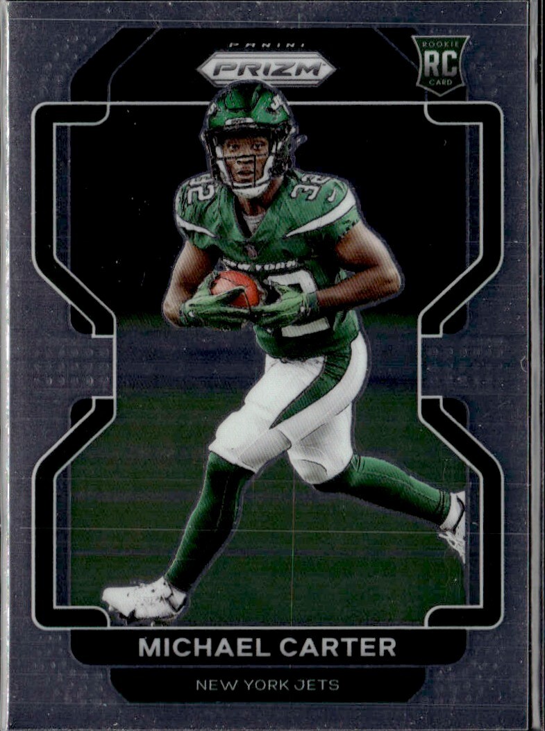 Michael Carter 2021 Panini Prizm Football #365 Silver Prizm Rookie