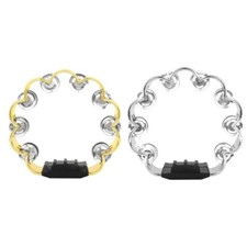 Plum Blossom Shaped Hand Held Tambourine with Double Row Musical Instrument Toy