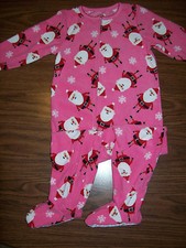 Girls CARTER'S CHRISTMAS SANTA Blanket Sleeper / Pajamas Sz 4 NEW NWT 30 A7 