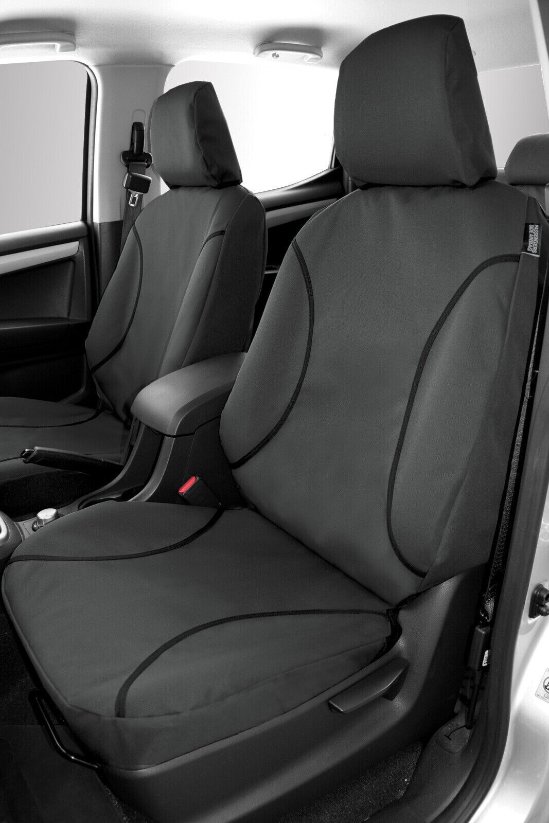 TUFF TRADE Canvas Seat Covers + DASH MAT for VW Amarok 2H 1624 2Row