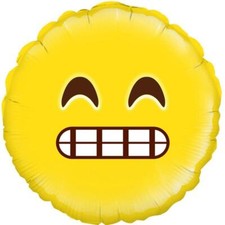 Image of Grin Emoji Foil Balloon 18 Inches Party Decoration