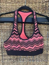 Lululemon Ebb & Flow Racerback Reversible Sports Bra Heathered Electric Coral