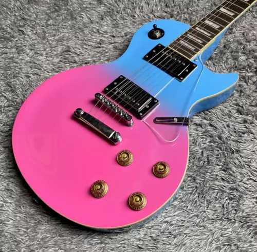 Sylpheed Les Paul Type Skyblue & Pink Used Electric Guitar F/S From Japan