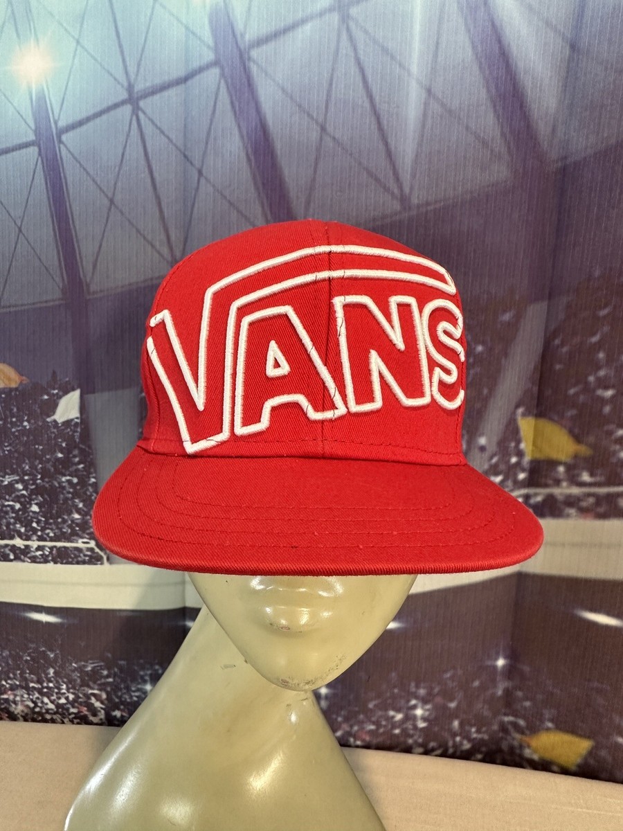 Vans OTW Flat Bill Hat Cap Snapback Red Skateboarder Spell Out