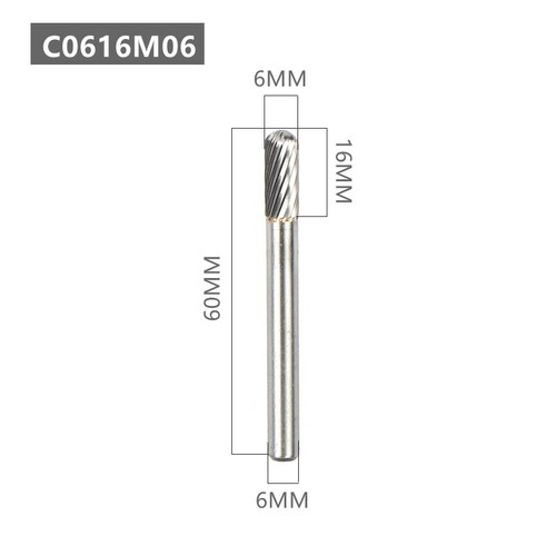 6mm Shank TCT Carbide Tip Point Burr Rotary Drill Bits Tool Files Cutter - Picture 5 of 19