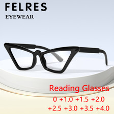 Women Cat Eye Anti Blue Light Reading Glasses Clear Lens Presbyopic Readers New 