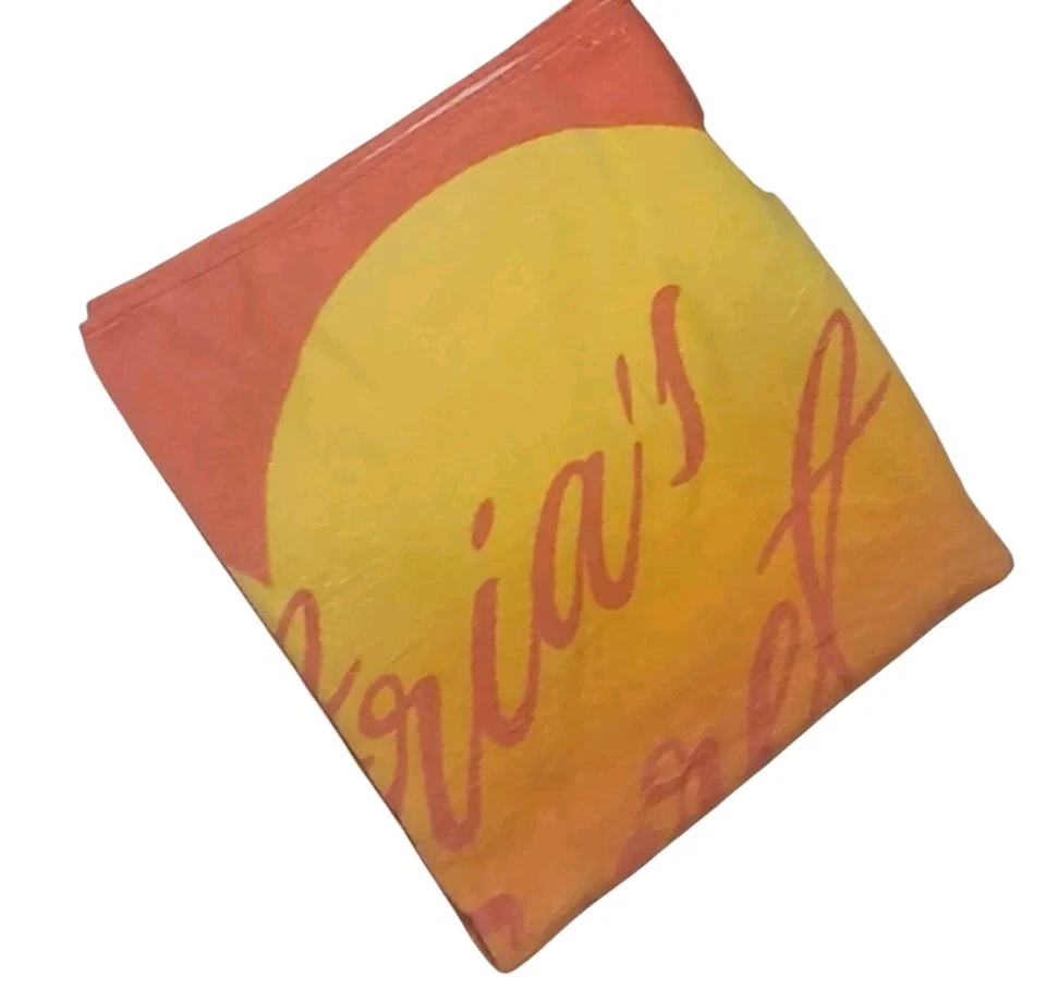 Victoria Secret Limited Edition Vintage Beach Towel Heart Logo Pink Yellow 60x30 - Image 4 of 4