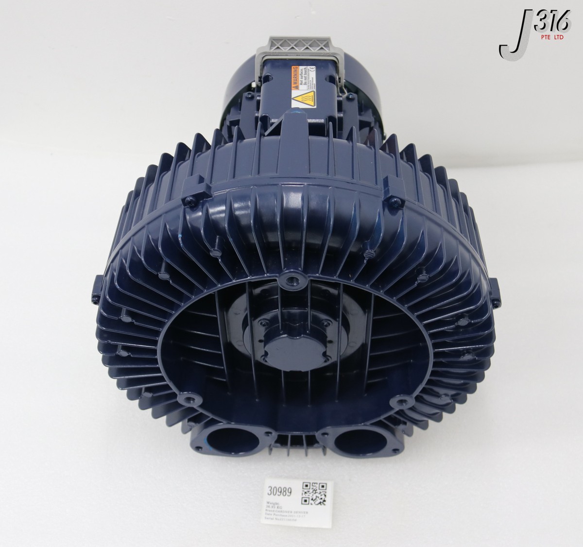 30989 GARDNER DENVER SIDE CHANNEL VACUUM PUMP (NEW) G-BH1 2BH1630