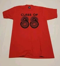 Vintage Single Stitch Screen Stars Best Class of 1988 T Shirt Red S