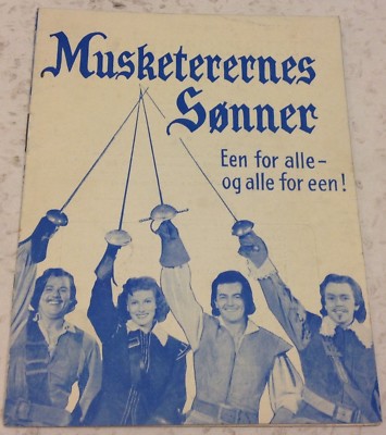 At Sword's Point Cornel Wilde Maureen O'Hara Douglas 1952 Danish Movie Program