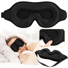 Contoured Cup 3D Sleep Eye Mask Memory Foam Blockout Light Full Cover Blindfold