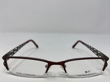 Whitman Roberts 1005 Dark Cherry 50-18-135 Half Rim Eyeglasses Frame VM57