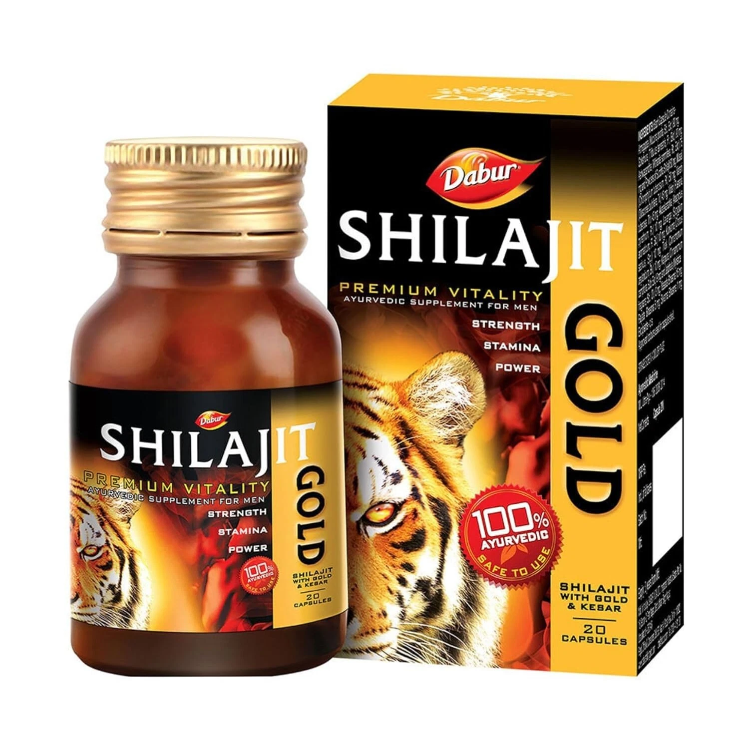 Shilajit Gold 20cap. 100% Ayurvedic For Power,Stamina,Strength
