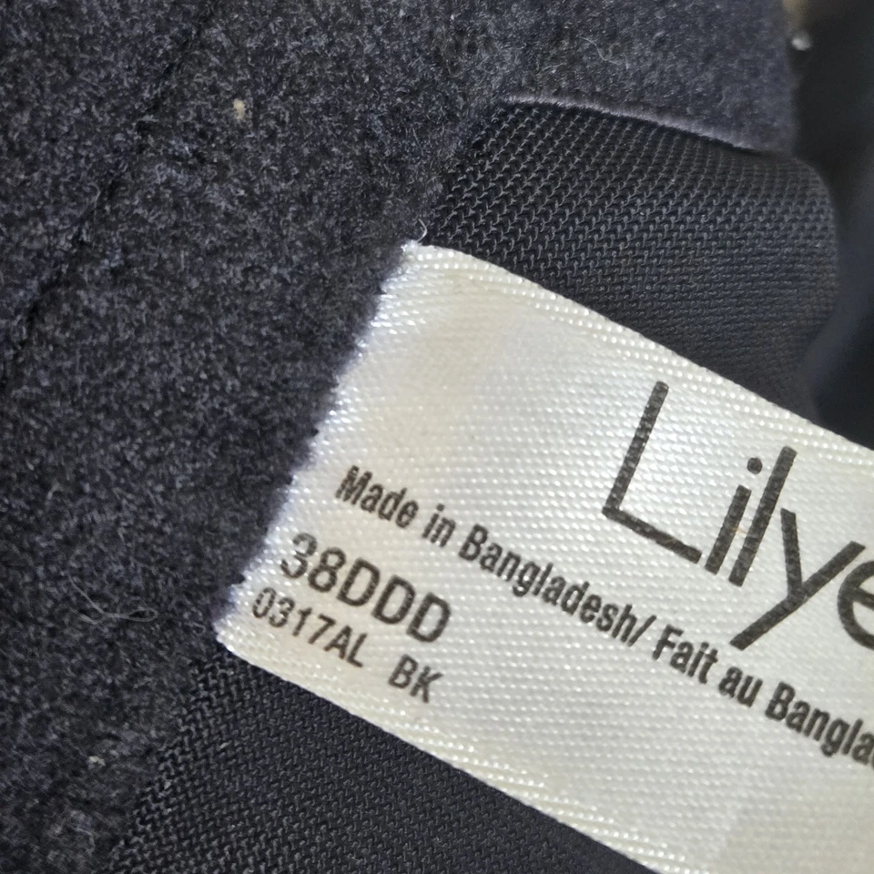 Sujetador Lilyette para mujer 38DDD negro con aros correa de encaje ajustable Foto 4 de 4