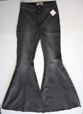 We The Free x Free People OB609601 Sz 26 Smoke Black Just Float On Flare Jeans