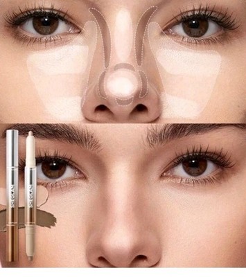 SHEGLAM Fine Line 2-In-1 Nose Contour Highlight Pen Long Lasting Waterproof Buff