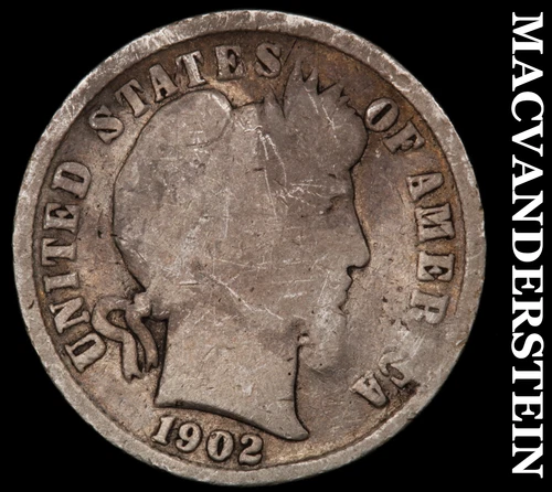 1902 Barber Dime- Scarce Better Date No Reserve #i7399