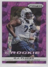 2013 Panini Prizm Rookie Purple Cracked Ice Prizm 17/40 DJ Fluker #285 0im