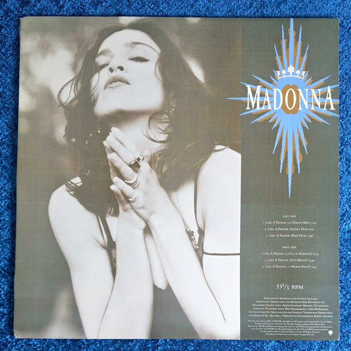 MADONNA LIKE A PRAYER 12'' PROMO VINYL US LP RECORD SIRE 1989 | eBay