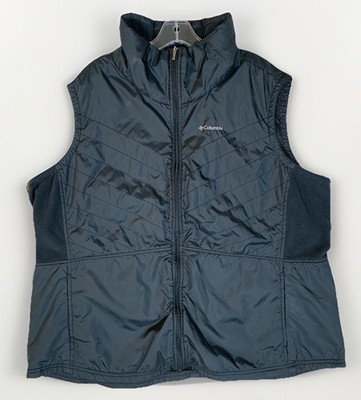 Columbia Men's Powder Lite Vest Black Omni-Heat Puffer Full Zip Size 3X