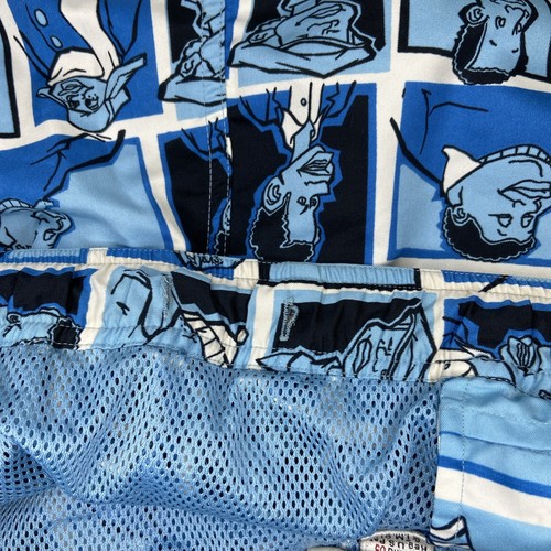Vintage Y2K Platinum Fubu Fat Albert All Over Print Blue Check Swim Shorts L - Imagen 8 de 18
