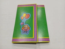 Vintage Sticker Book Album Folding Wallet Magic Pages Clown Star Bright Design