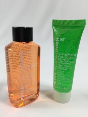 4pc 2- Peter Thomas Roth Cucumber Mask 1 oz. 2- Cleansing Gel 2 oz. Lot of 4 NEW