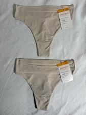 NEW Warners Thong Smooth It Over High Waist Thong 2 Pack Panty Thong Size Small