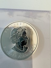 Royal Canadian Mint 2022 1 Oz .9999 Silver Canadian Maple Leaf 5 Coin