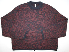 Lululemon Sweater Womens 8 Merino Wool Jacquard Multi Texture Crew Neck Burgundy