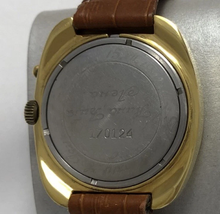 Reloj Pulsera Vintage Chapado en Oro Slava Lila 26 Piedras Con Doble Calendario... Foto 4 de 4