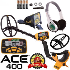 Garrett ACE 400 Metal Detector Kit 8.5x11 DD Coil w/TreasureSound Headphones