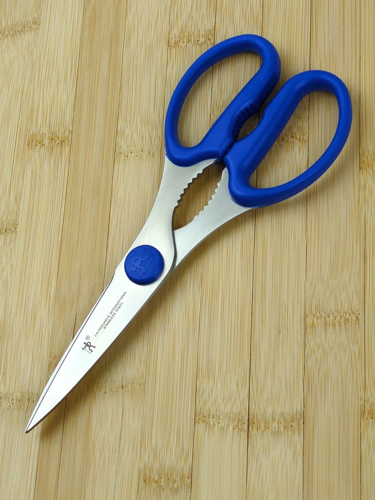 J.A. HENCKELS International 8" Kitchen SCISSORS / SHEARS, 3" Blade, BLUE Handle