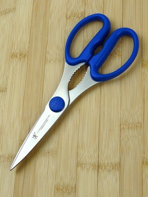 J.A. HENCKELS International 8'' Kitchen SCISSORS / SHEARS, 3'' Blade, BLUE Handle