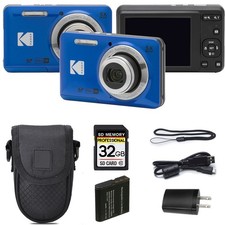 Kodak PIXPRO FZ55 Digital Camera Blue  Case  32GB Memory Card