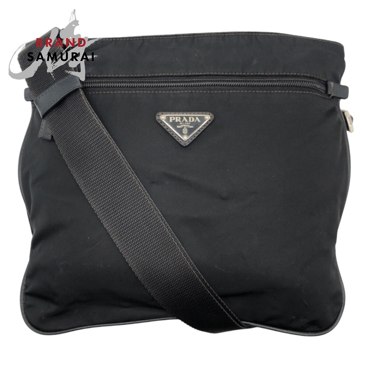 Prada Tessuto Triangle Black Shoulder Bag Pochette 503593