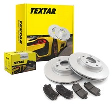 TEXTAR Satz Bremsbeläge + Bremsscheiben belüftet hinten für BMW X3 E83
