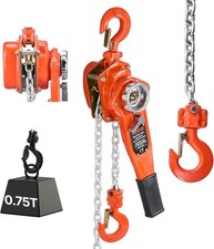 Manual Lever Chain Hoist, 3/4T 1650LBS Capacity Heavy Duty Come Along, 20FT Lift