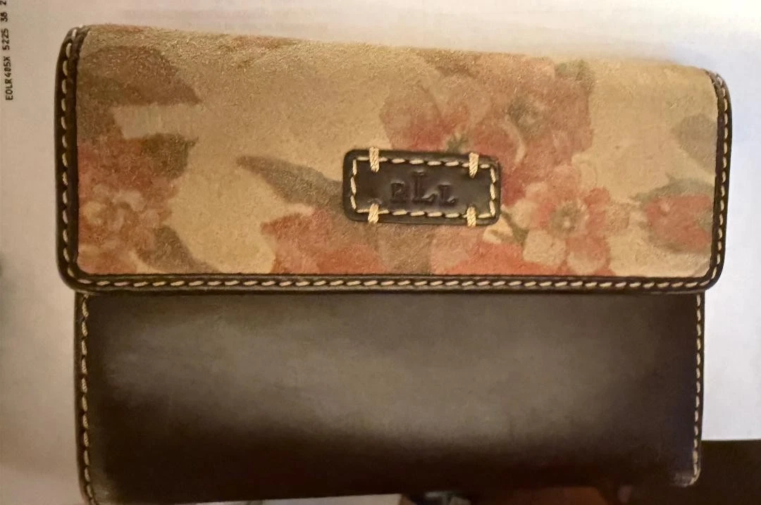 Lauren Ralph Lauren Women's Leather Wallets for Women with Vintage