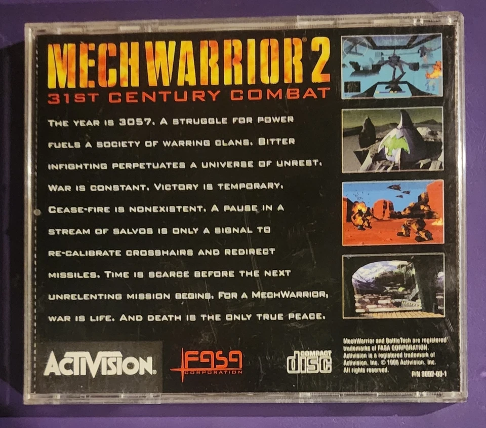 IBM Mech Warrior 2: 31st Century Combat 1995 ActiVision Battle Tech PC Disc=MINT - Image 2 of 4