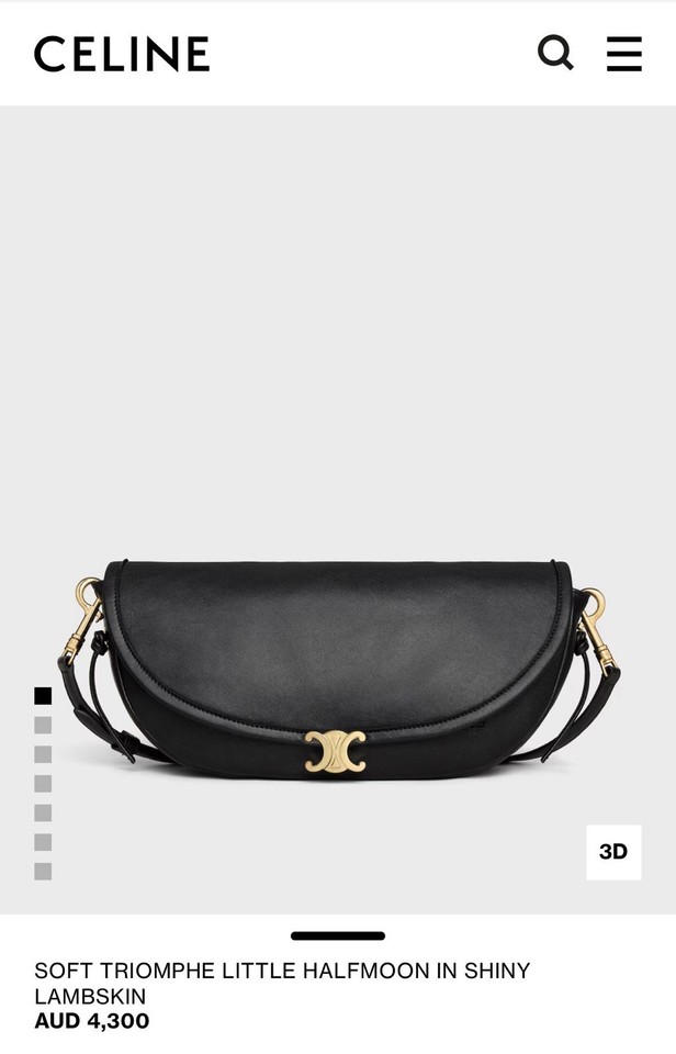 Celine Little Half Moon Soft Triomphe Bag