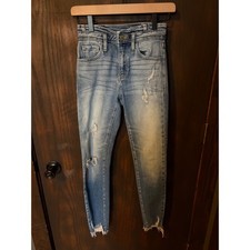 KanCan Signature Kurvy Ultra High Rise Ankle Skinny Distressed Jeans 24